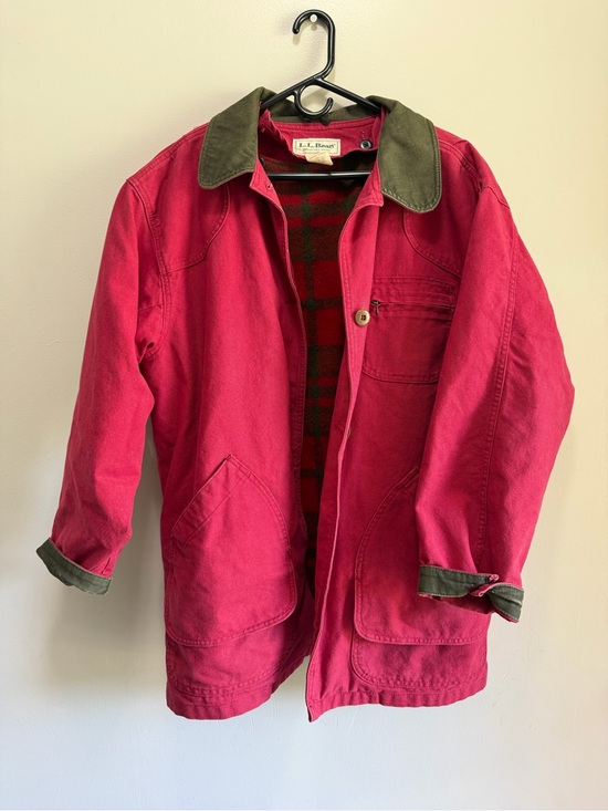 L.L. Bean Jackets & Blazers - *VINTAGE* 80s/90s LL Bean Burgundy Barn Oversized Coat Womens XL Wool interior